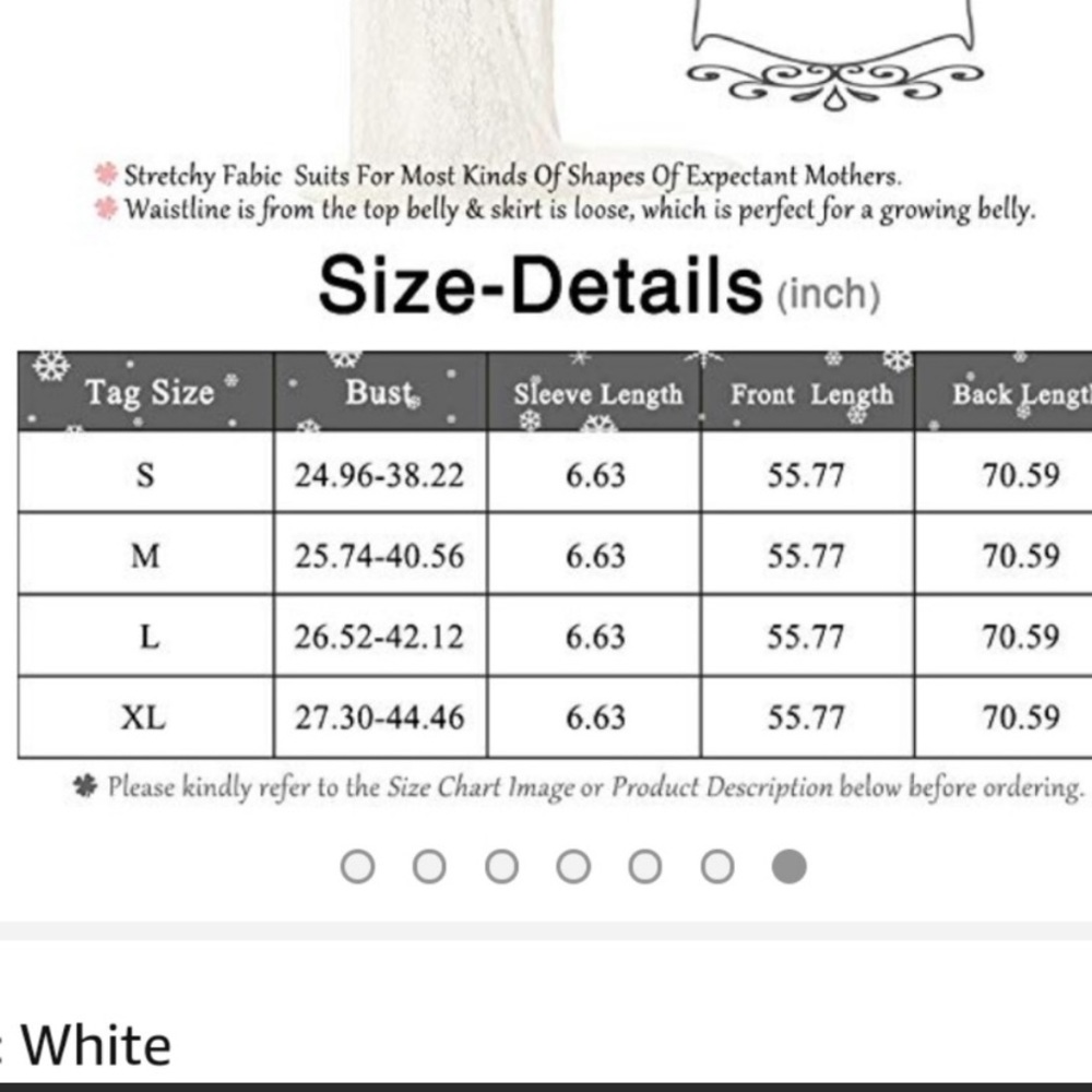 🤰*HP* Beautiful White Lace Maternity Gown 🤰🏻 - Picture 5 of 6